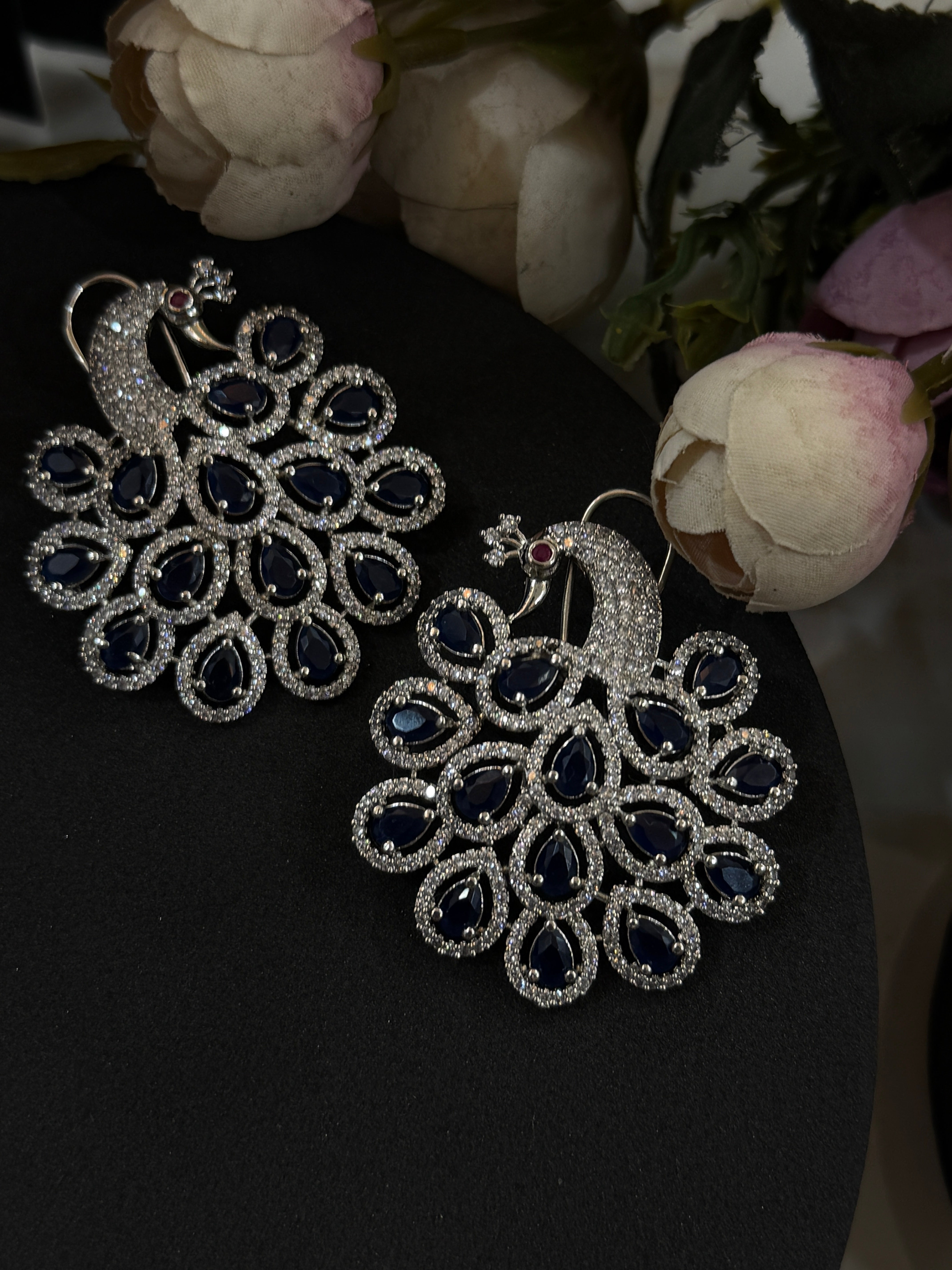 Peacock Statement Earrings